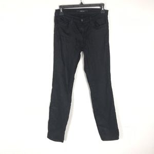 J Brand Super Mid Rise Skinny Leg Black Jeans 26